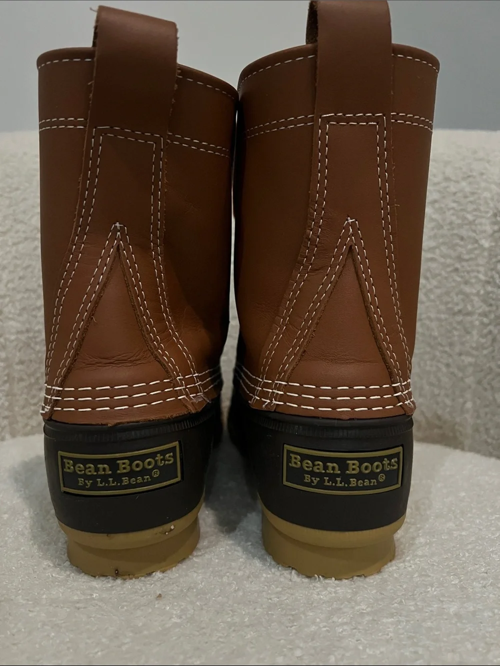 L.L. Bean Tan/Brown Kids Lace-Up Boots